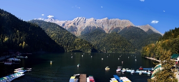 Осенняя Рица / Панорама из 7 фотографий