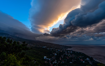 после циклона / рассвет на горе Кошка