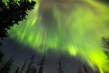 Небесная феерия / Северное сияние в Новом Уренгое 18 октября 2025 года