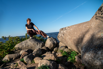 Ангелина на волнорезе / модель Ангелина Табакова