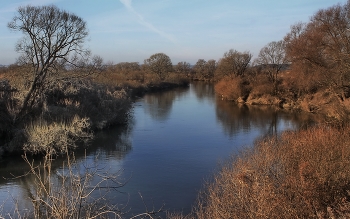 Ноябрьский сюжет / Вечерний сюжет из глубинки. Калужская область, река Протва, ноябрь 2012 год.