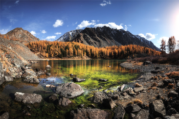 Горное озеро. / Куектонарские озера.Горный Алтай_сентябрь_2025г.