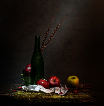 С яблоками / Осенний с яблоками (красное и зеленое)