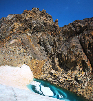 На перевале Укю / Кавказ, Безенги, ущелье Укю