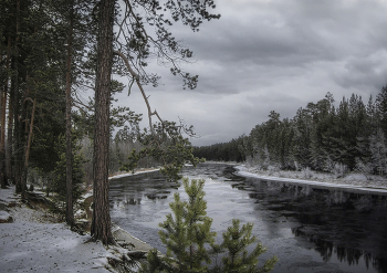 Река в начале ледостава... / ...