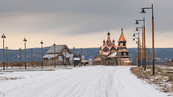 Осенним вечером / Церковь Параскевы Пятницы, д.Барабаново, Красноярский край