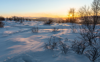 низкое ноябрьское солнце / близка Полярная ночь
