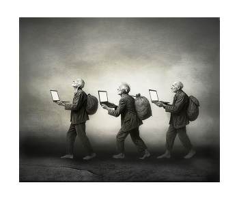 в поисках утраченного вайфая / digital art