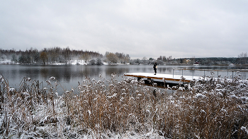 Первый снег. / Цнянское водохранилище. Минск. Беларусь. 24.11.2025