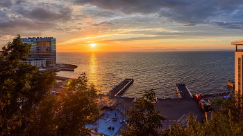 Закат над Амурским заливом / Панорама, с Набережной, 09 24