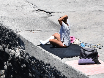 На отдыхе / Настоящая отдыхающая - в таком состоянии вряд ли будешь бегать.