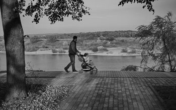 Тарусский променад / Берег Оки, Таруса осень 2020год.