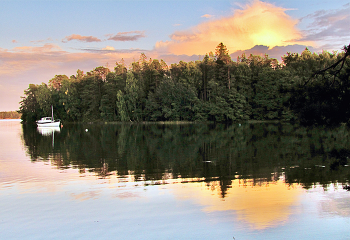 Вечерний берег / Осень.
Финский залив, Хельсинки, Вуосаари
