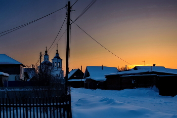 На рассвете. / Томская область.