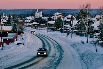 Морозный вечер. / Томская область.