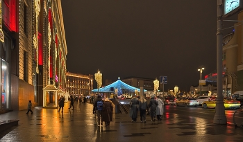 Вид на Лубянку / Новогодние праздники в Москве