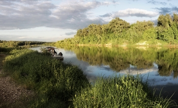 Вечер в Пущино на Оке / Подмосковье, Пущино на Оке 2018год.