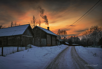 "Морозный вечер"© / зимние мотивы