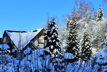 "Я проснулась утром рано, поглядела я в окно..." / "Я проснулась утром рано,
 Поглядела я в окно,
 Много снега навалило,
 На дворе белым-бело ..."
 Л.Ежель