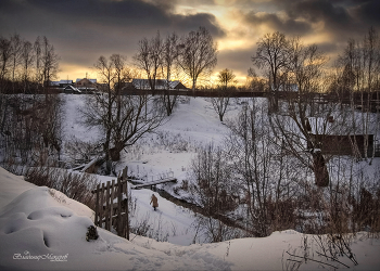 Тихий зимний вечер. По тропинке домой© / зимние мотивы