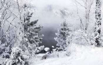 Сибирские морозы / Морозный зимний Енисей