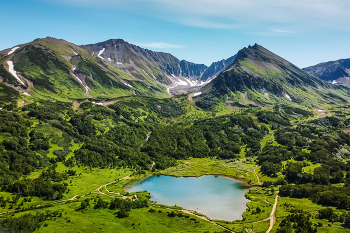 Вачкажец / Камчатка, горный массив Вачкажец, озеро Тахколоч