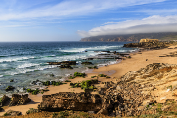 Каменистый берег / Португалия, Атлантический океан, Guincho пляж