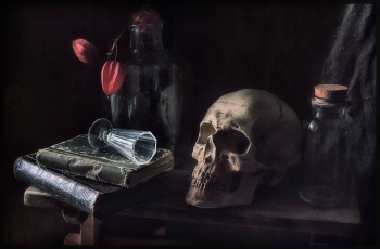 ..... "Алхимия" . Мудрые книги ...... / предметная композиция