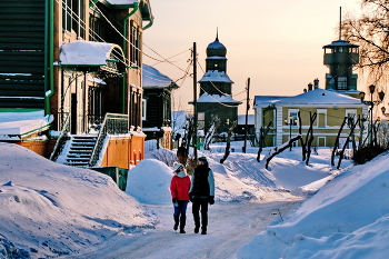 Зимним вечером. / Прогулки по Томску.