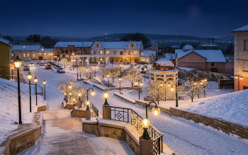 Новогодняя сказка / Украина,Черновцы.Вид на Турецкий мост
