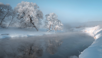 Утро на реке. / истра