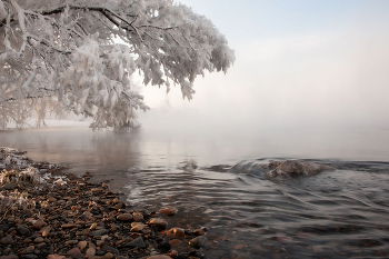 Чудесный зимний день / Красноярск, берег Енисея