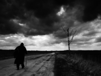 Застигнут непогодой . / Просёлок в непогоду .