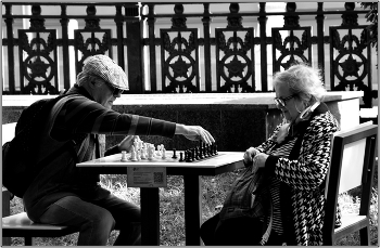 ..... Семейный поединок ..... / уличный сюжет в парке