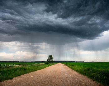 Дождик начинается / Снято днем весной