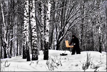 .... Зимняя живопись ..... / зимний этюд