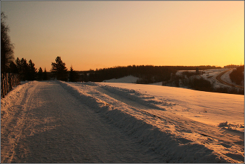 От рассвета до заката всего час. / Январь в окрестностях Архангельска.