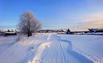 «Зимнее спокойствие деревни» / Западная Сибирь