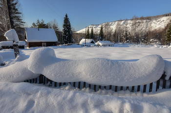 Деревня зимой / Кузбасс, Таштагольский район, п. Подкатунь