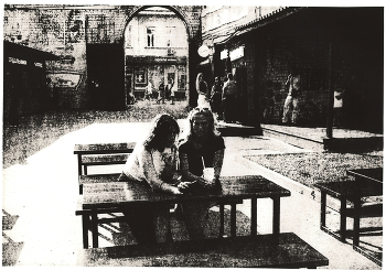 Фудкорт / лит-печать на свежей бумаге 30х40 см