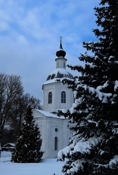 Заснеженный / Заснеженный храм Бориса и Глеба, XIX в, Калужская область