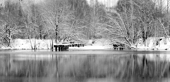 Зимний пейзаж / Графика зимы