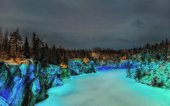 Зимняя сказка в Рускеала / Зимняя сказка в Рускеала