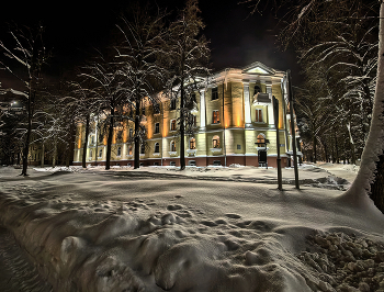 Старый город в зимней ночи / Мой Обнинск в моих фотографиях. Старый город. Ночная прогулка. Январь 2026