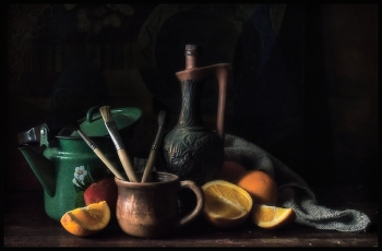 .... Этюд с апельсинами ..... / предметная композиция