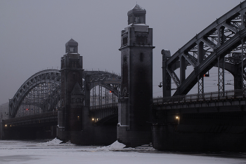 Большеохтинский мост. / ***