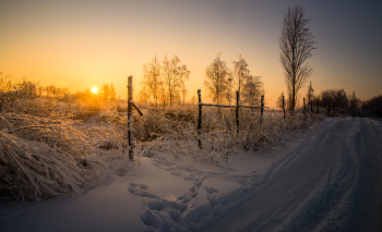 Зимний пейзаж. / ***
