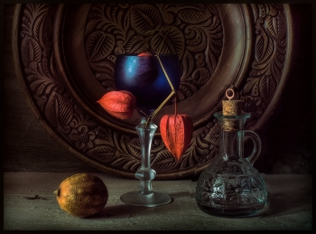 .... Этюд с физалисом ..... / предметная композиция