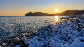 Закат над Опричником / Залив Опричник, 01.26.