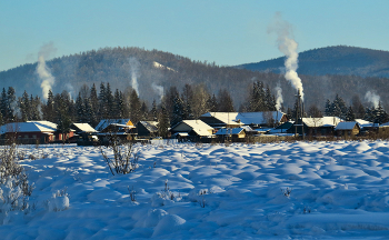 Денёк! Светлый и солнечный, Рождественский.... / Сибирь, Пассия, Тува, Тыва.
 Тоджа, п. Тоора-Хем.